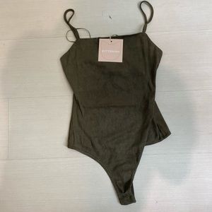 Kittenish olive green body suit - NEW